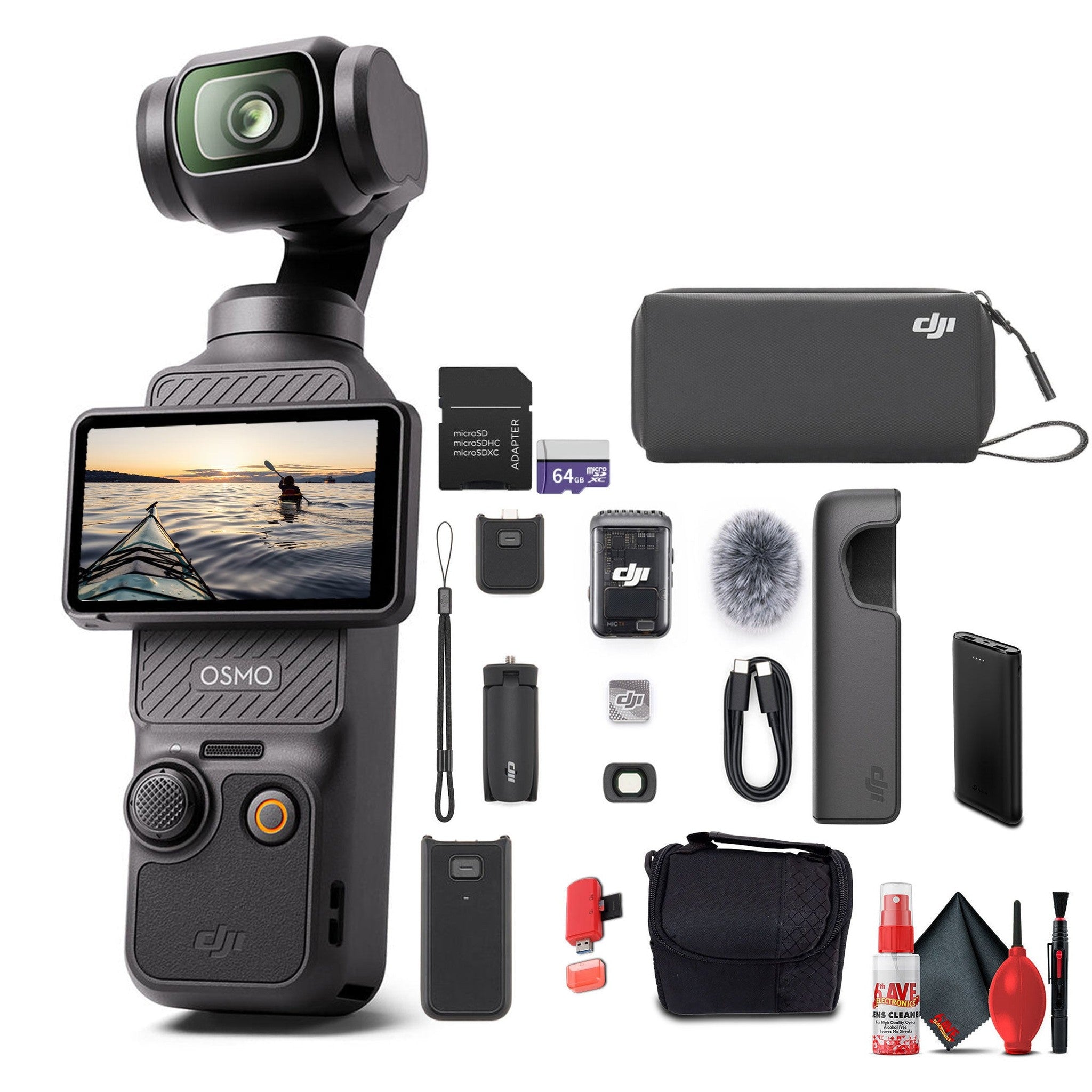 DJI Osmo Pocket 3 Creator Combo, 3-Axis Stabilization and DJI Mic 2 + More