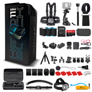 GoPro HERO11 - Action Camera + 64GB Card, 50 Piece Accessory Kit and 2 Batteries GoPro