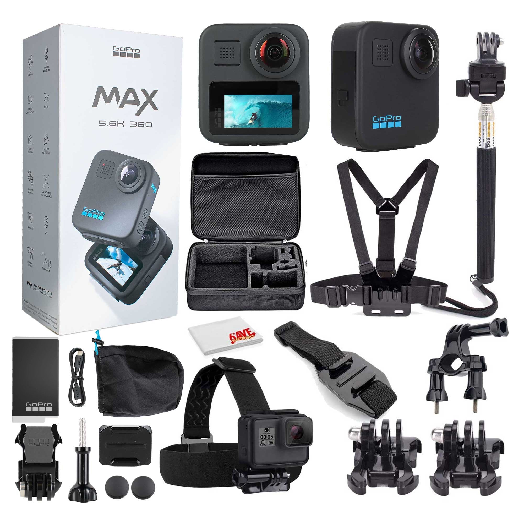 GoPro MAX 360 2025 Waterproof Action Camera -With Mega Accessory Kit - Get Rolling Bundle