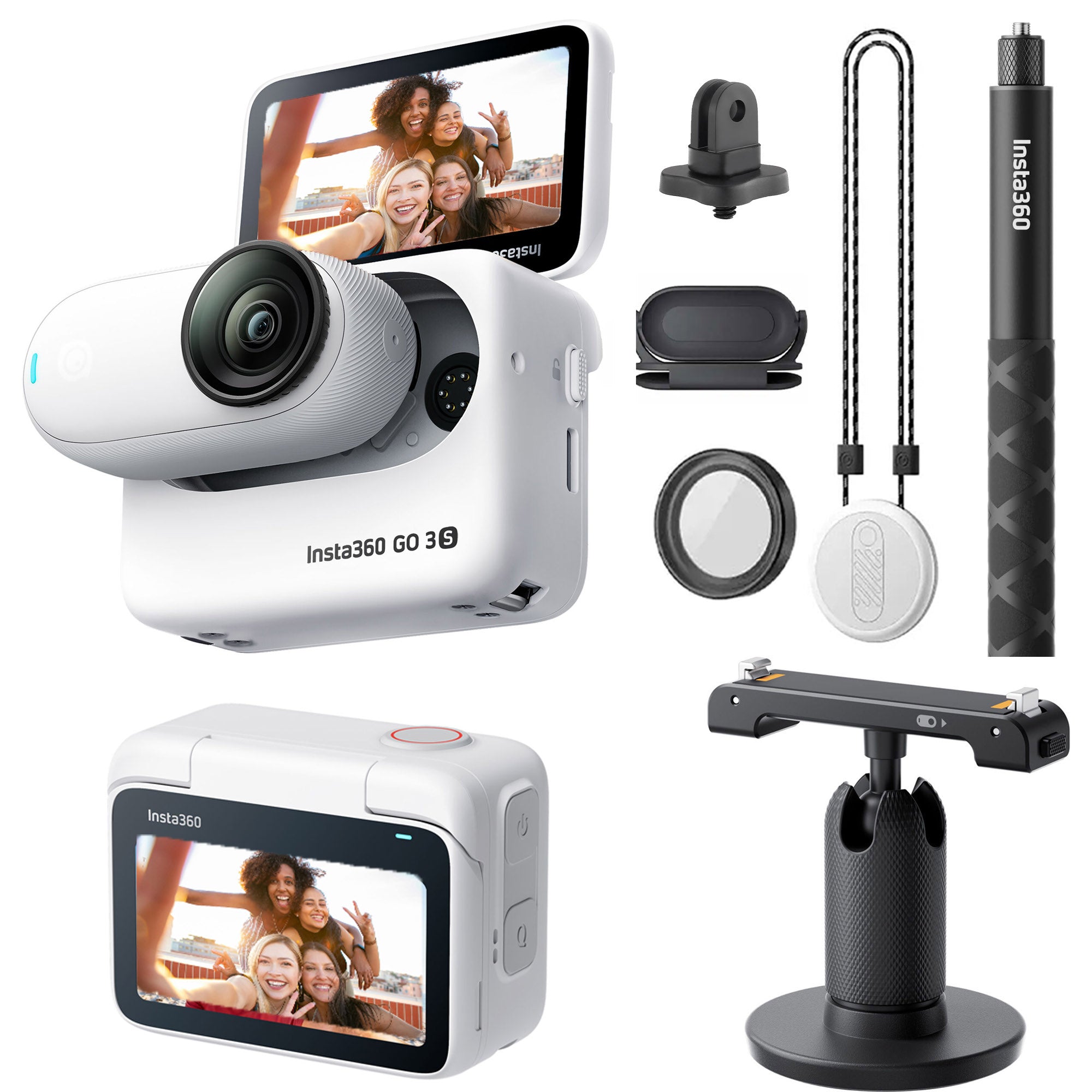 Insta360 GO 3S 128GB Edition + Invisible Selfie Stick + More