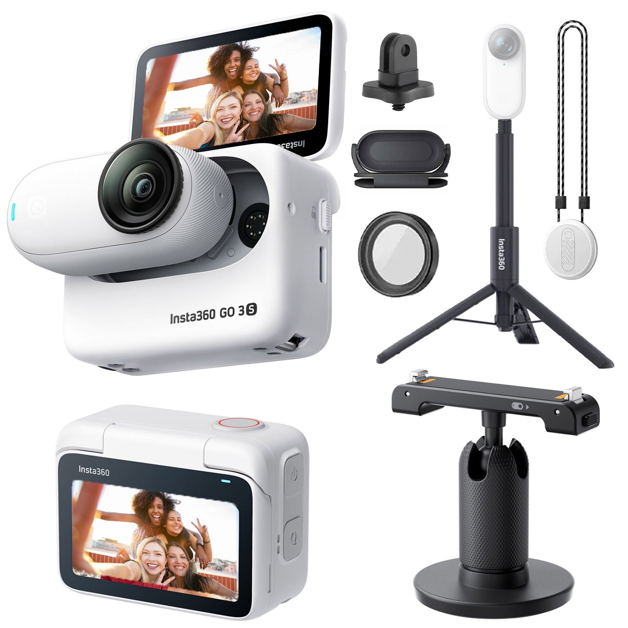 Insta360 GO 3S 128GB Edition + Selfie Stick + Tripod + More