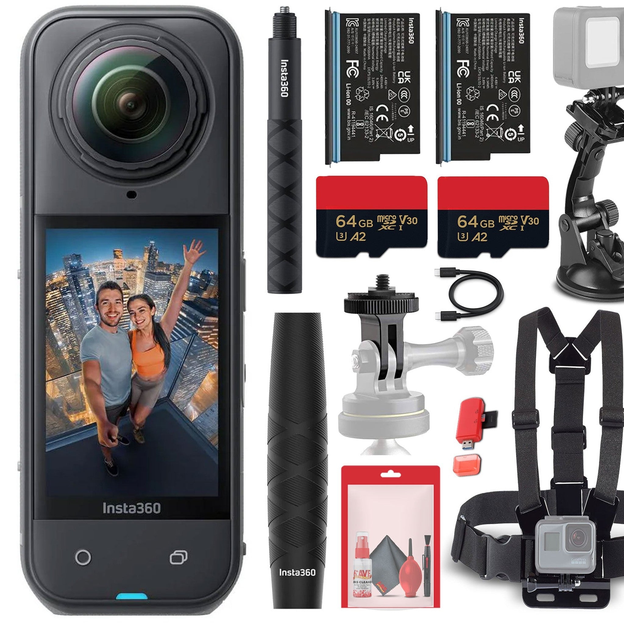 Insta360 X5 8K 360 Waterproof Action Camera | 1/1.28" Sensors, Replaceable Lenses, PureVideo AI + More