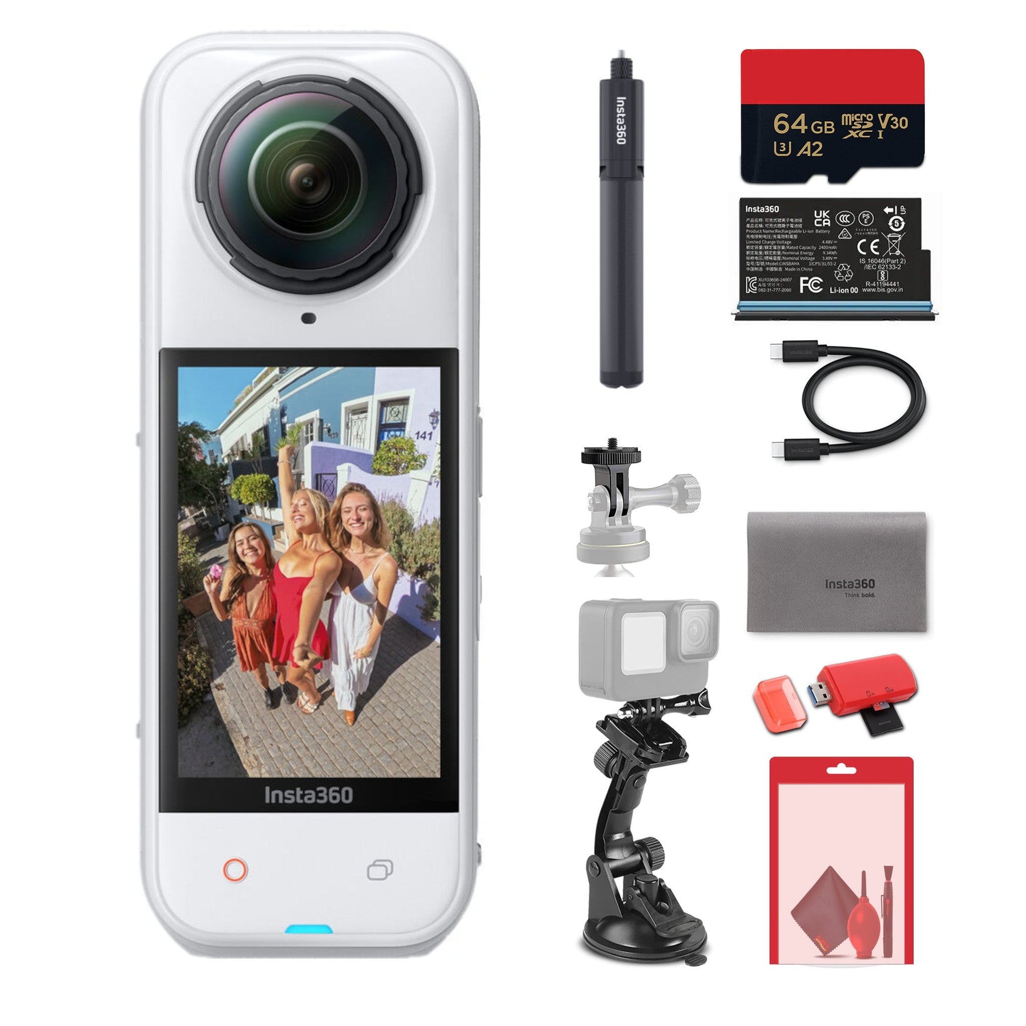 Insta360 X5 8K 360 Waterproof Action Camera White