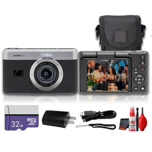 Kodak PIXPRO C1 Digital Camera Black 13MP Compact Camera + More