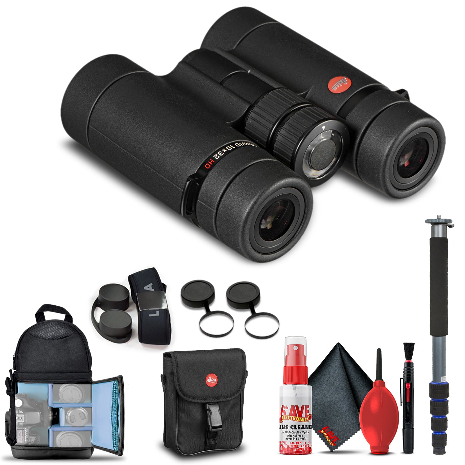 Leica 10x32 Ultravid HD-Plus Binoculars (40091) + Basic Bundle