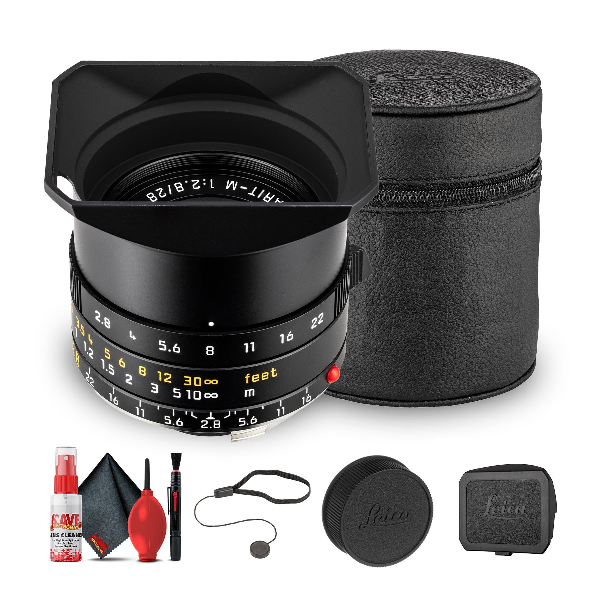 Leica Elmarit-M 28mm f/2.8 ASPH. Lens | Compact Wide-Angle Prime for M-Mount | Sharp, Lightweight Optics for Street & Travel Photography + More
