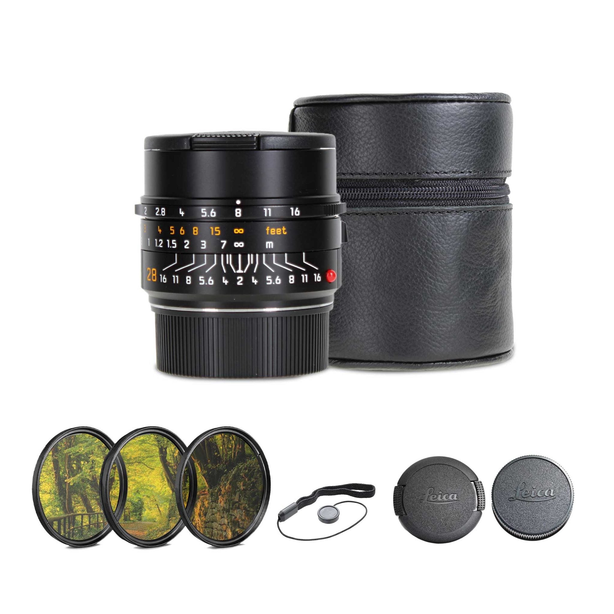 Leica Summicron-M 28mm f/2 ASPH. Lens Leica M, 2023 Version + Lens Filter Kit + More Leica