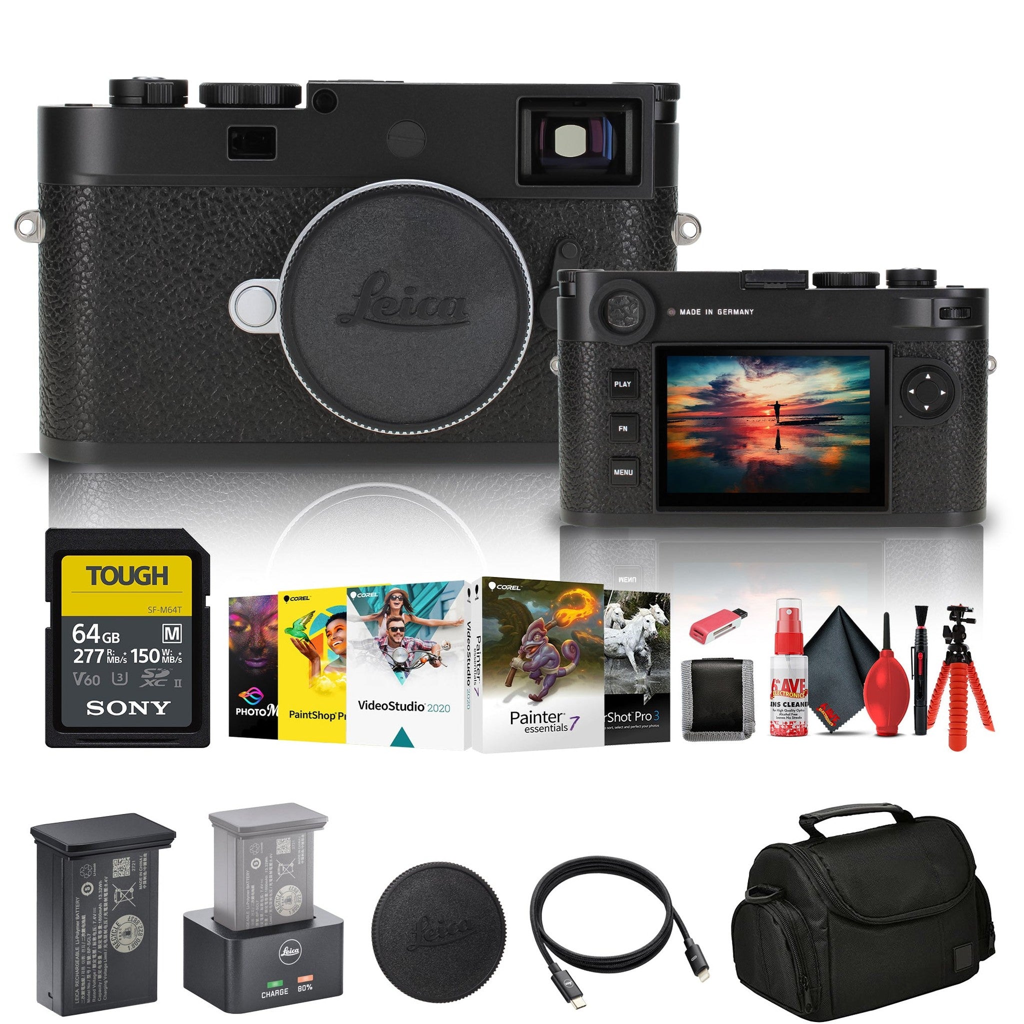 Leica M11-P Rangefinder Camera Black 202-11 + 64GB Memory Card + Bag + More Leica