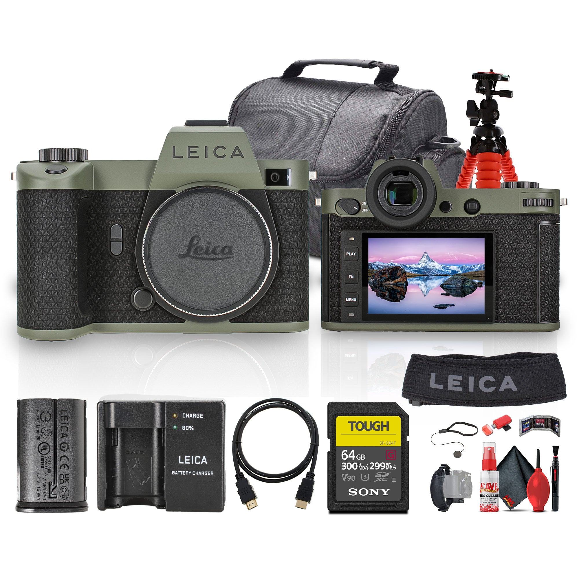 Leica SL2-S Reporter Edition Mirrorless Camera + 64GB Memory Card + Camera Bag + More