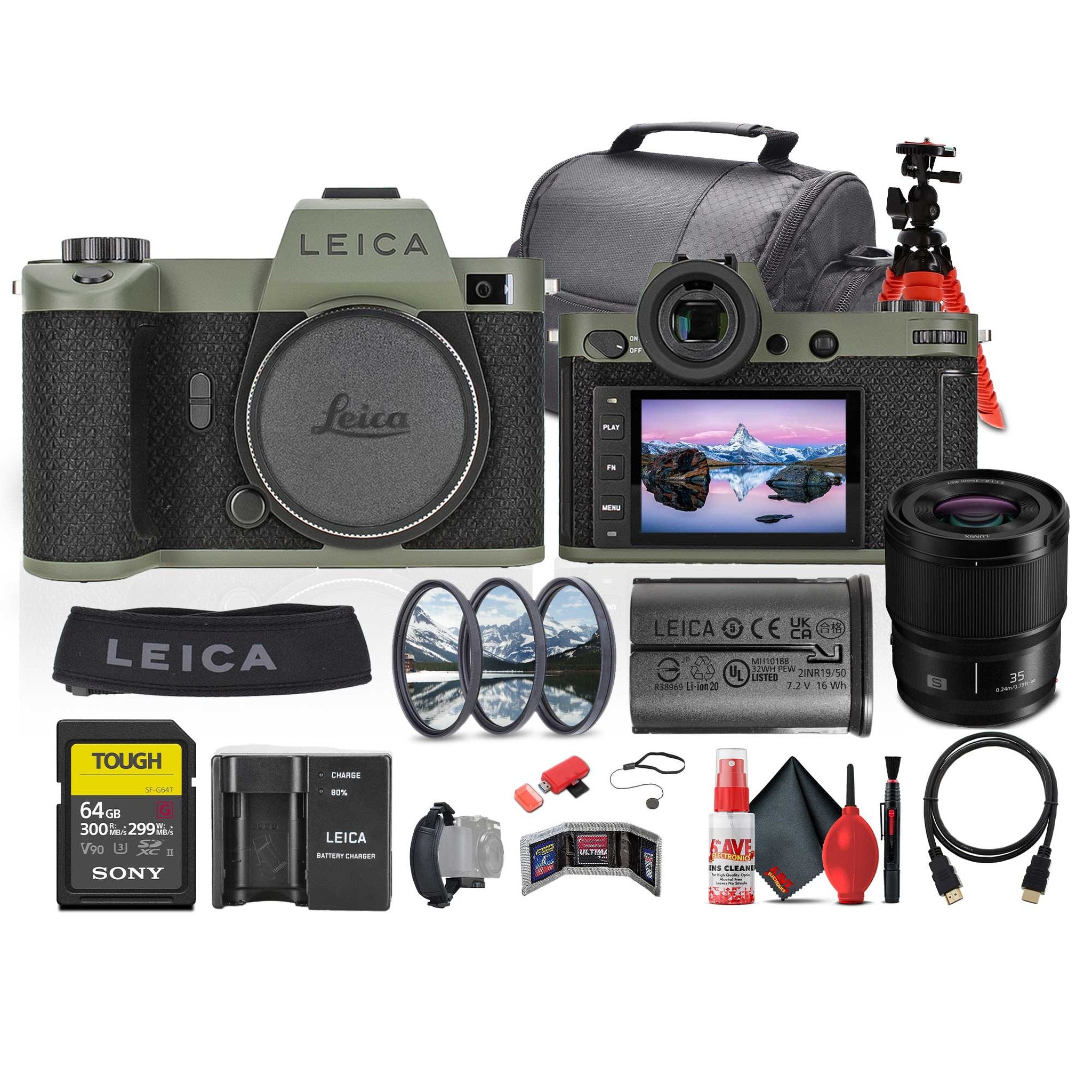 Leica SL2-S Reporter Edition Mirrorless Camera + Panasonic Lumix S 35mm Lens + More Leica