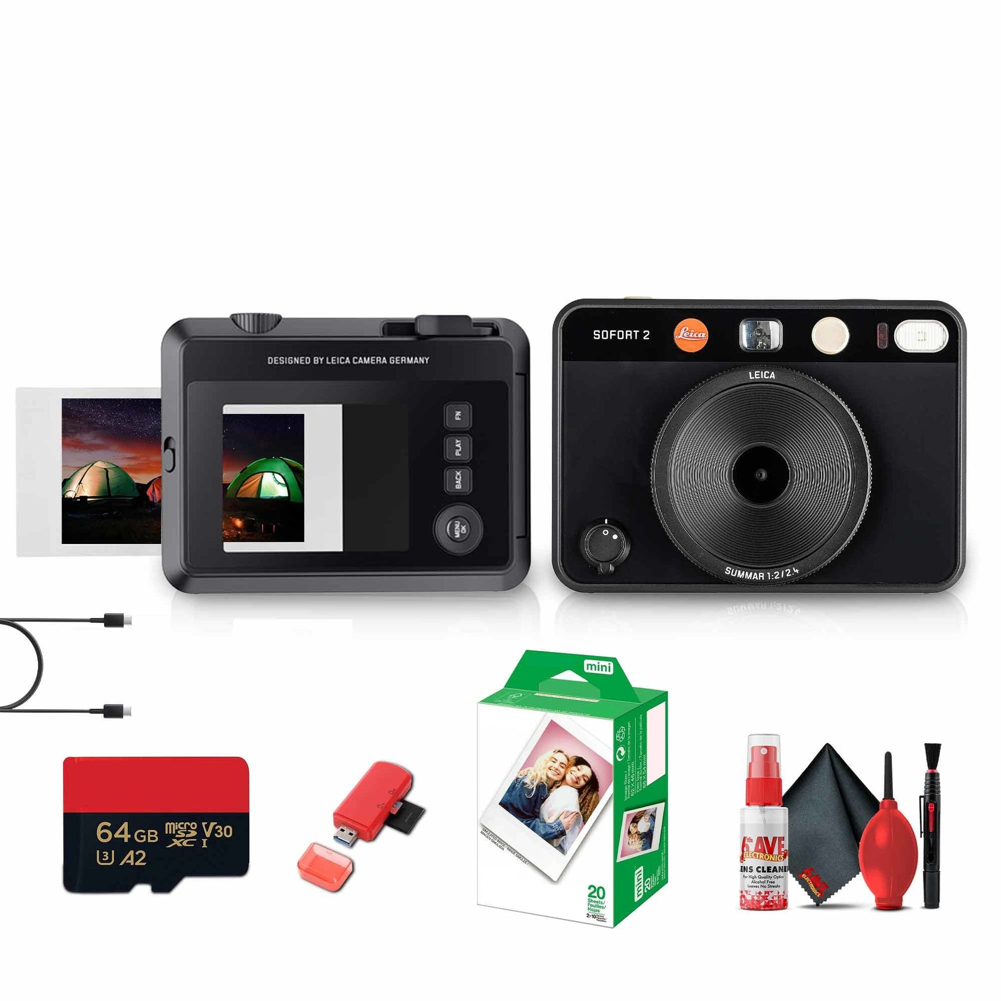 Leica SOFORT 2 Instant Camera 100 Years of Leica Limited Edition + 64GB MicroSD + More