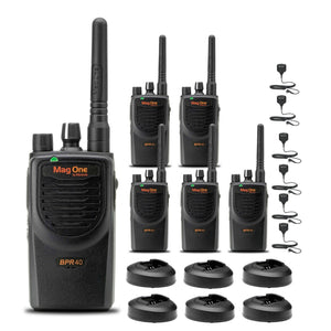 6 x Motorola BPR40 Mag One Series 4W 8-Channel UHF Two-Way Radio - Bundle Motorola Solutions