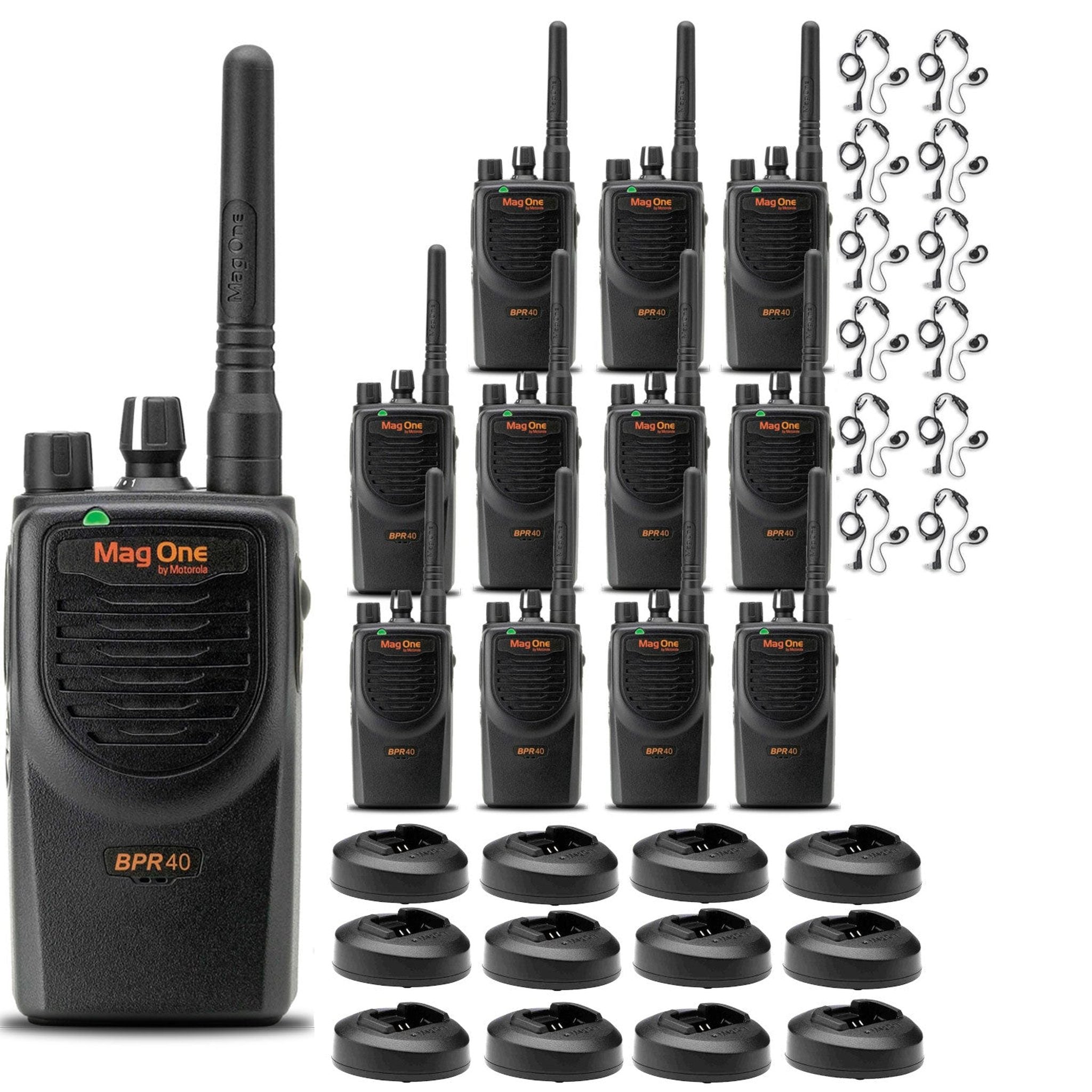 12 x Motorola BPR40 Mag One Series 4W 8-Channel UHF Two-Way Radio - Bundle Motorola Solutions
