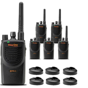 6 x Motorola BPR40 Mag One Series 4W 8-Channel UHF Two-Way Radio - Bundle Motorola Solutions