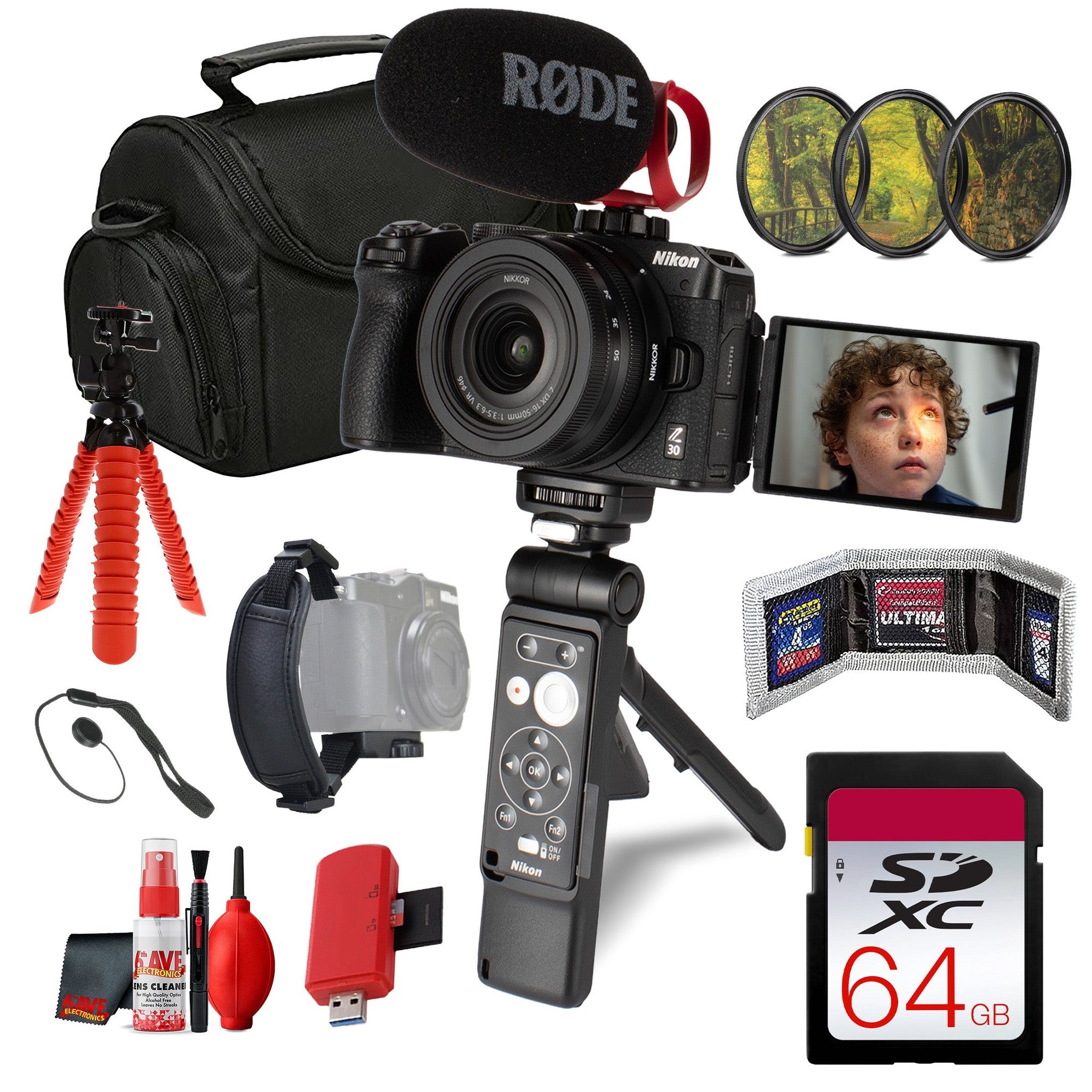 Nikon Z30 Creator's Kit for Content Creators | Mirrorless Vlogging Camera Kit for YouTube Travel Video Streaming and Daily Recording + More