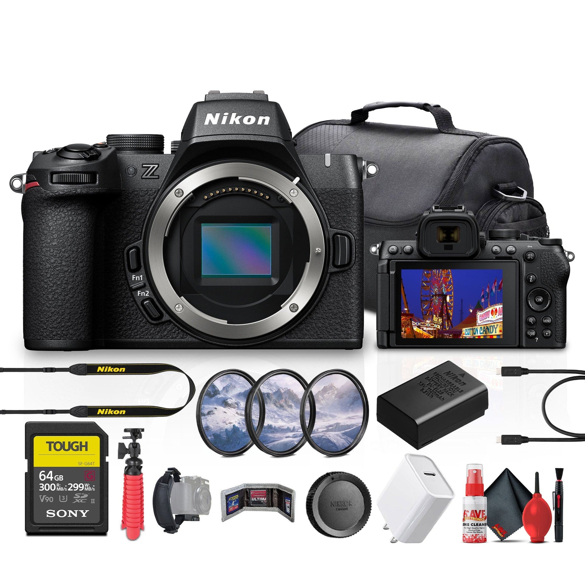 Nikon Z50 II Compact LightWeight Mirrorless Digital Camera + 64GB Memory Card + More - Reconditioned Nikon