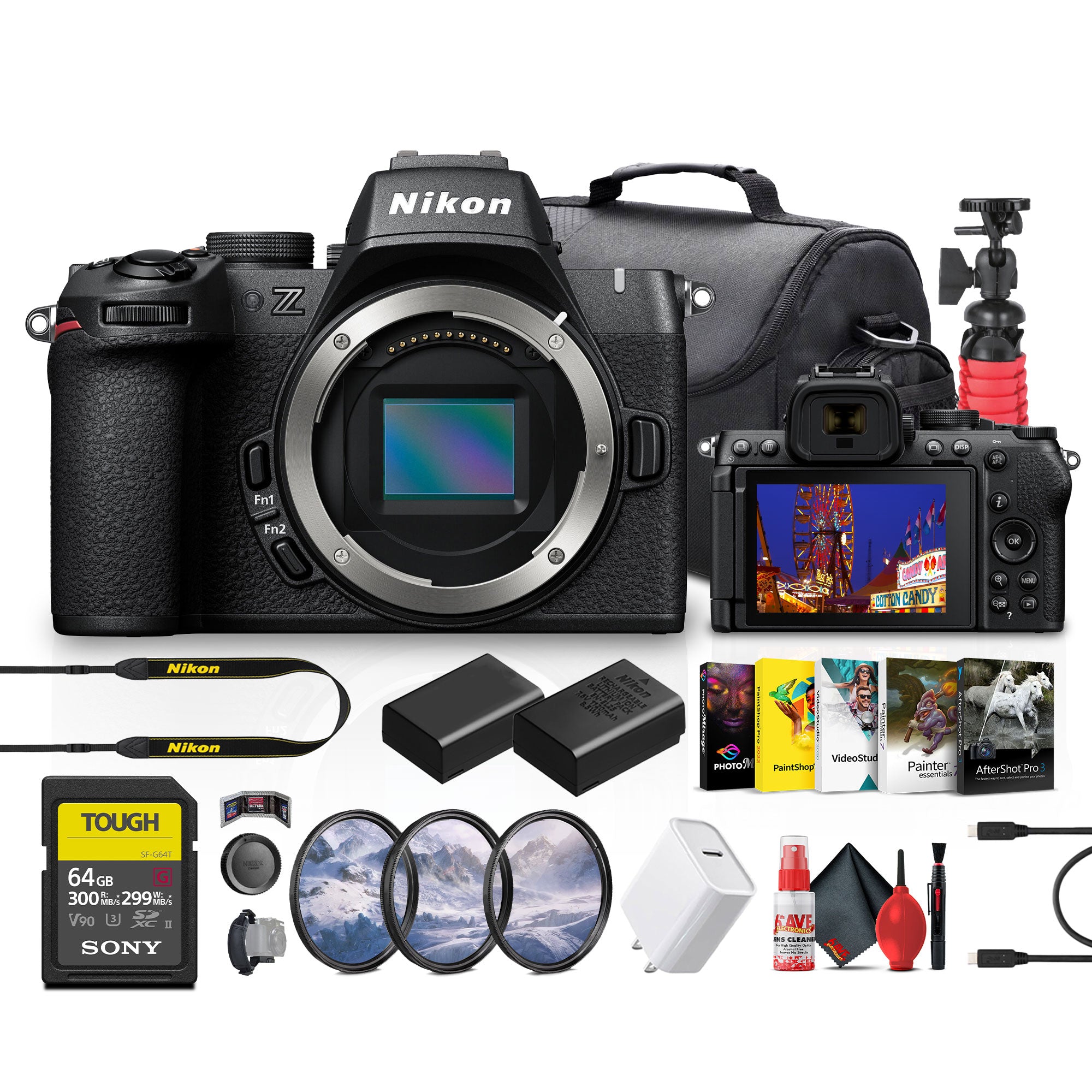 Nikon Z50 II Compact LightWeight Mirrorless Digital Camera + 64GB Memory Card + More