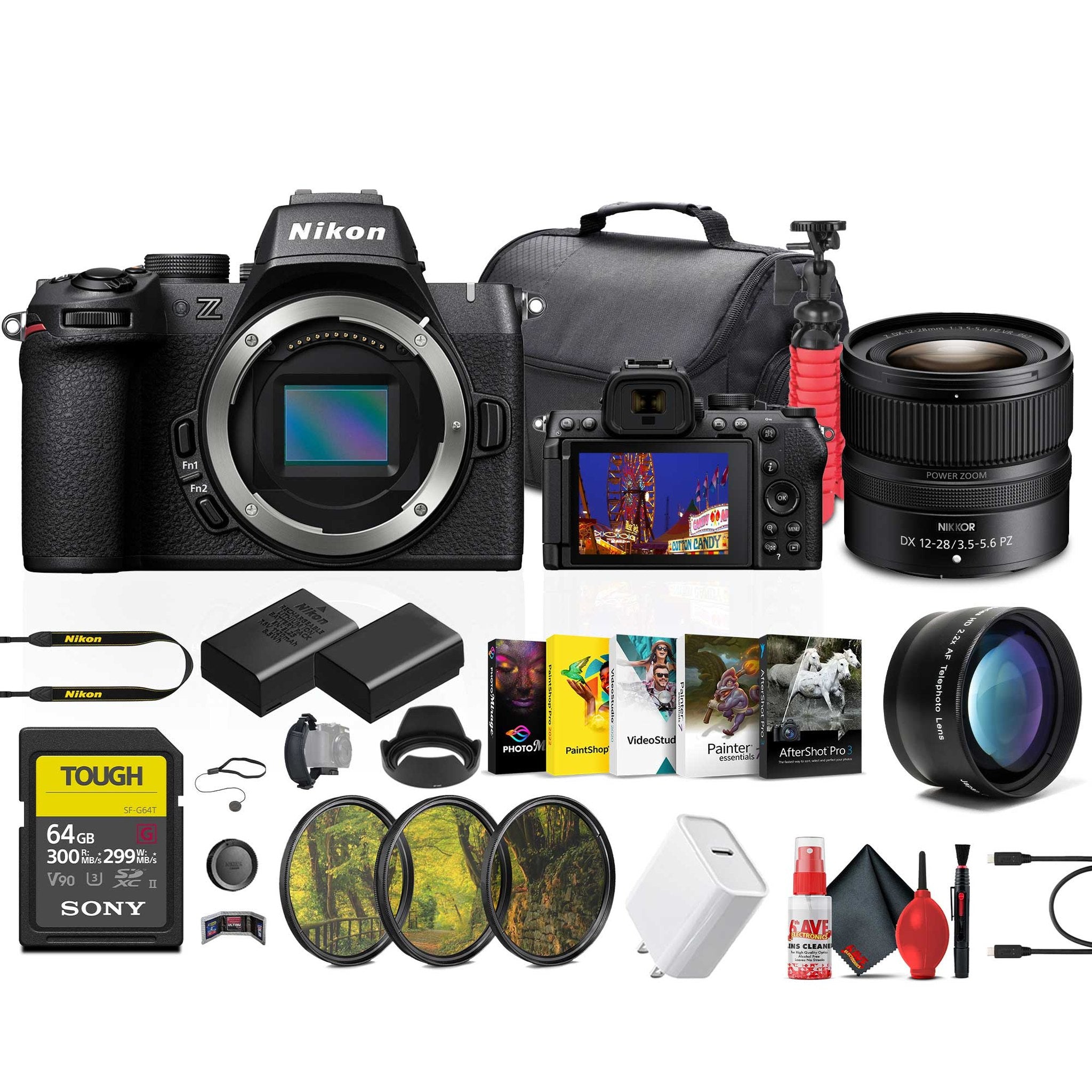 Nikon Z50 II Compact LightWeight Mirrorless Digital Camera + Nikon 12-28mm Lens + More - Reconditioned Nikon