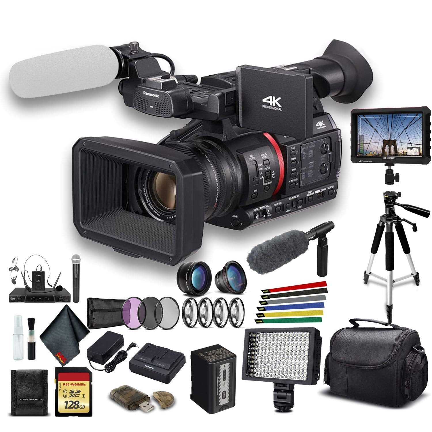 Panasonic 4K Camcorder W/ Padded Case - Professional Bundle