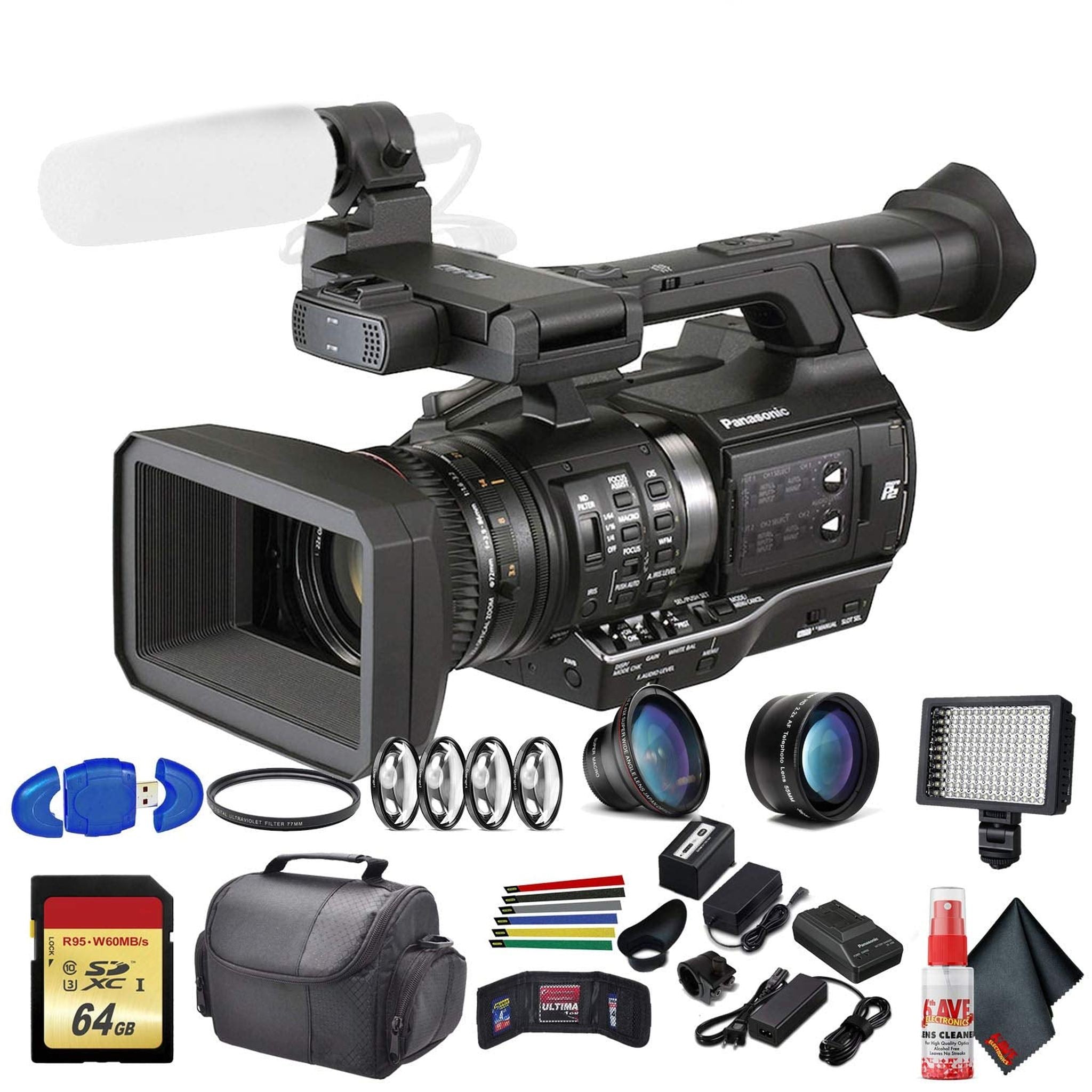 Panasonic AJ-PX270 microP2 Handheld AVC-ULTRA HD Camcorder AJ-PX270PJ8 With Advanced Bundle Panasonic