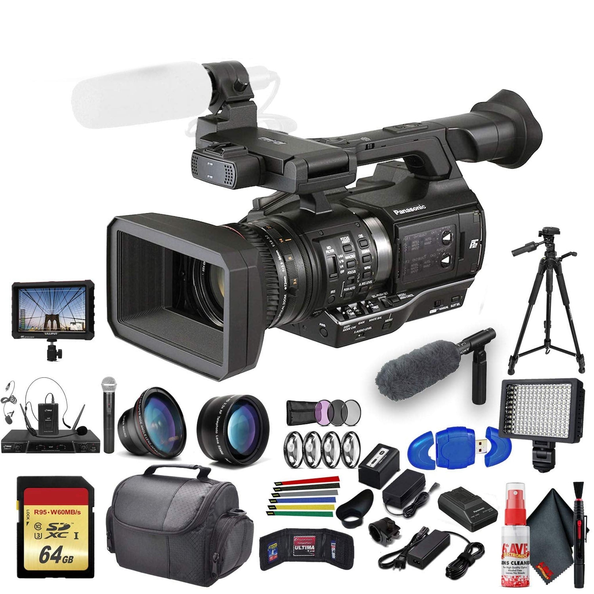 Panasonic AJ-PX270 microP2 Handheld AVC-ULTRA HD Camcorder AJ-PX270PJ8 With Professional Bundle Panasonic