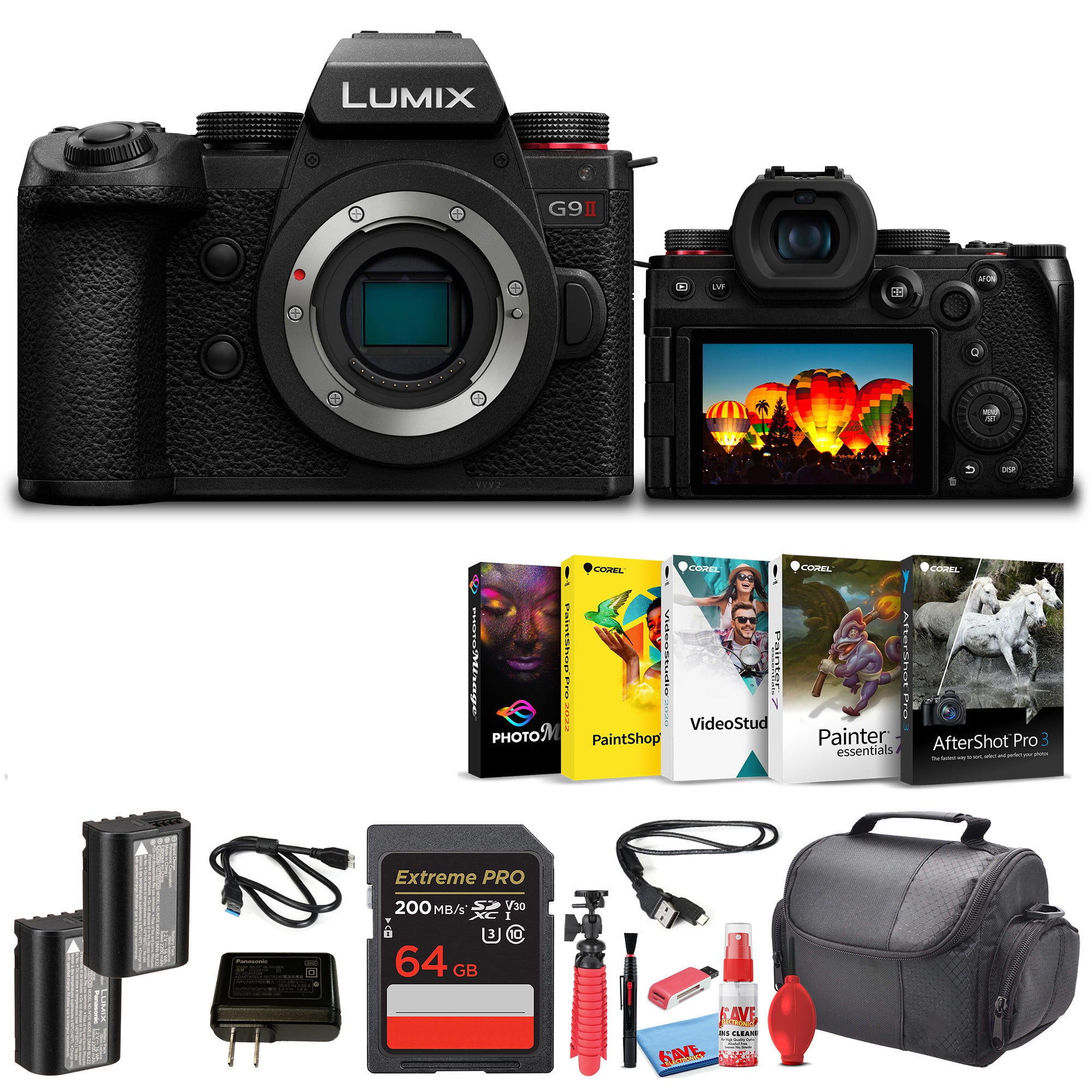 Panasonic Lumix G9 II Micro Four Thirds Mirrorless Camera, 25.2MP (Body Only) Bundle