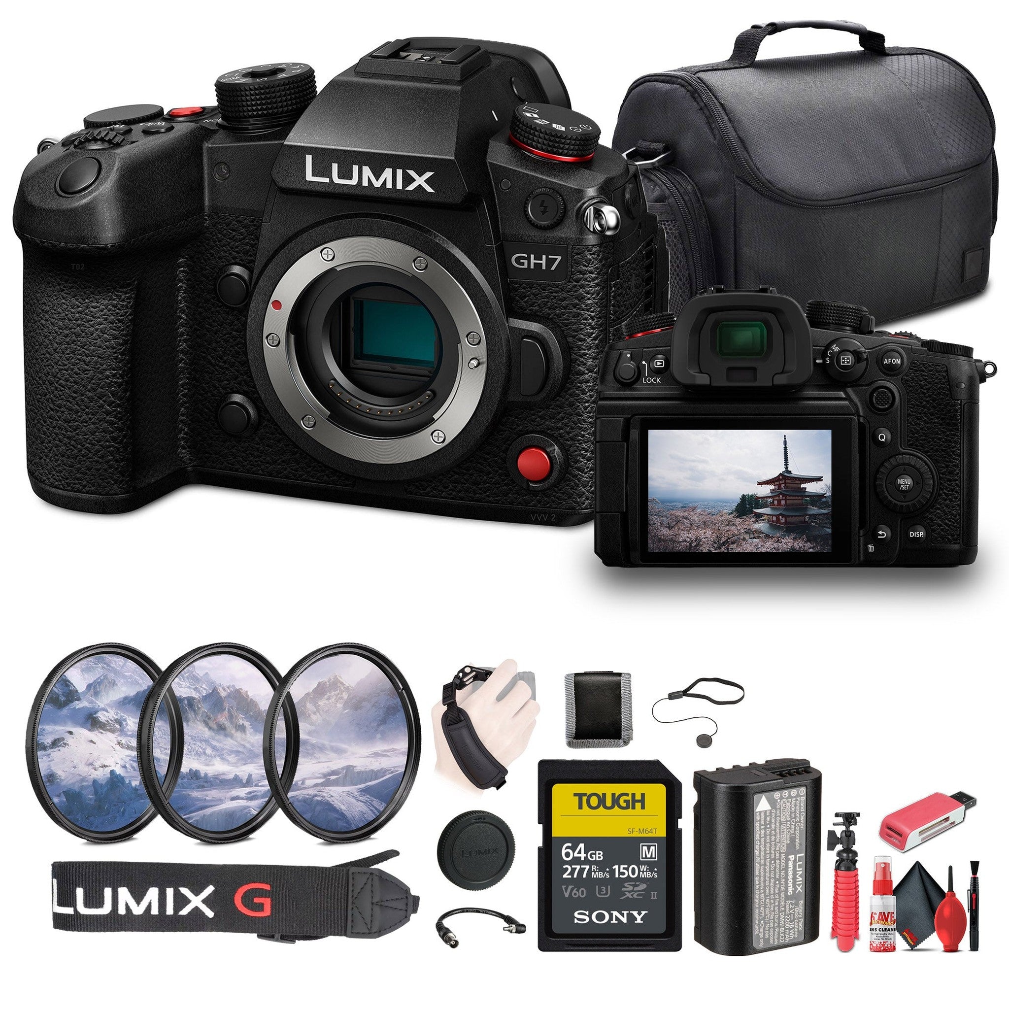 Panasonic Lumix GH7 Mirrorless Micro Four Thirds Camera DC-GH7BODY Bundle Panasonic