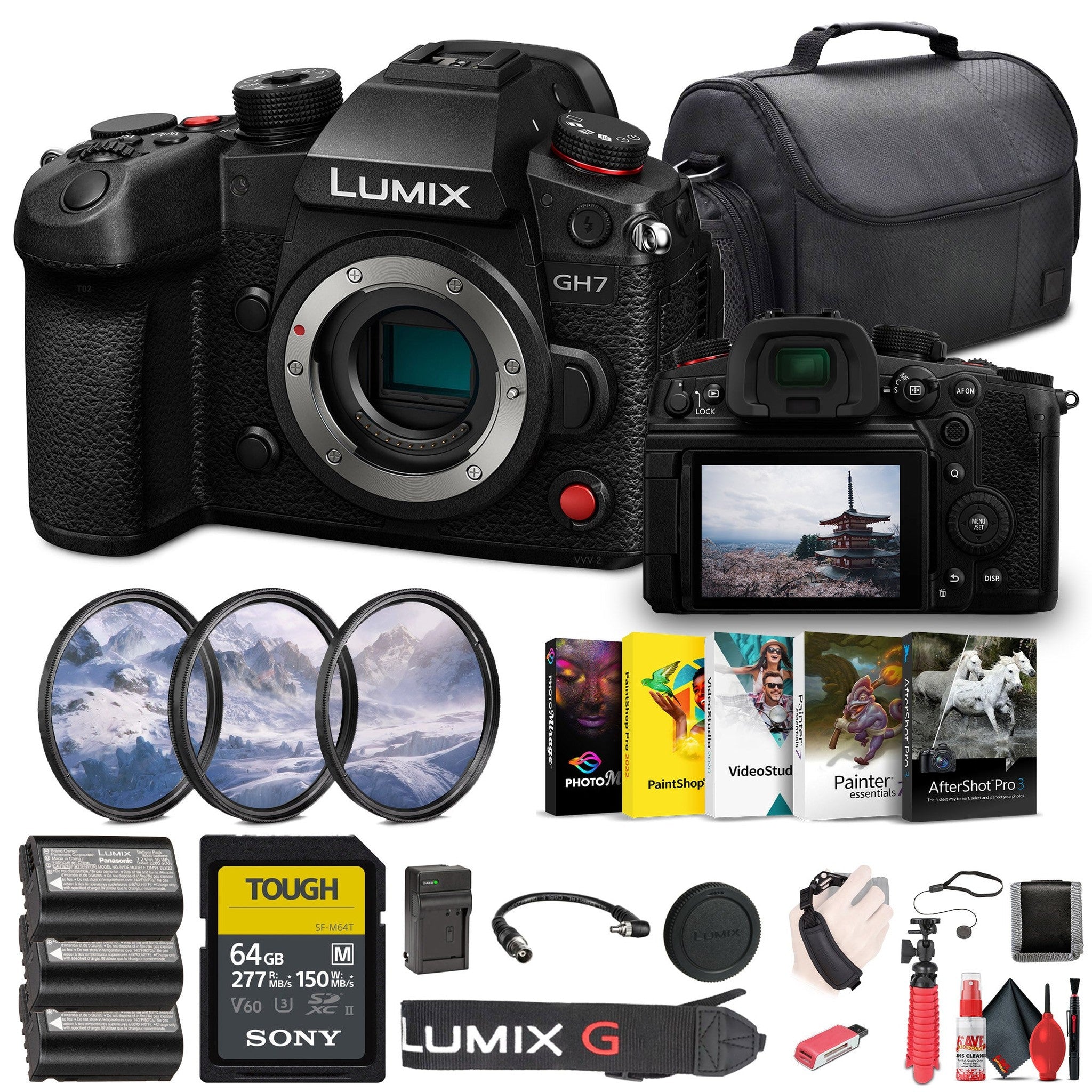Panasonic Lumix GH7 Mirrorless Micro Four Thirds Camera DC-GH7BODY Bundle Panasonic