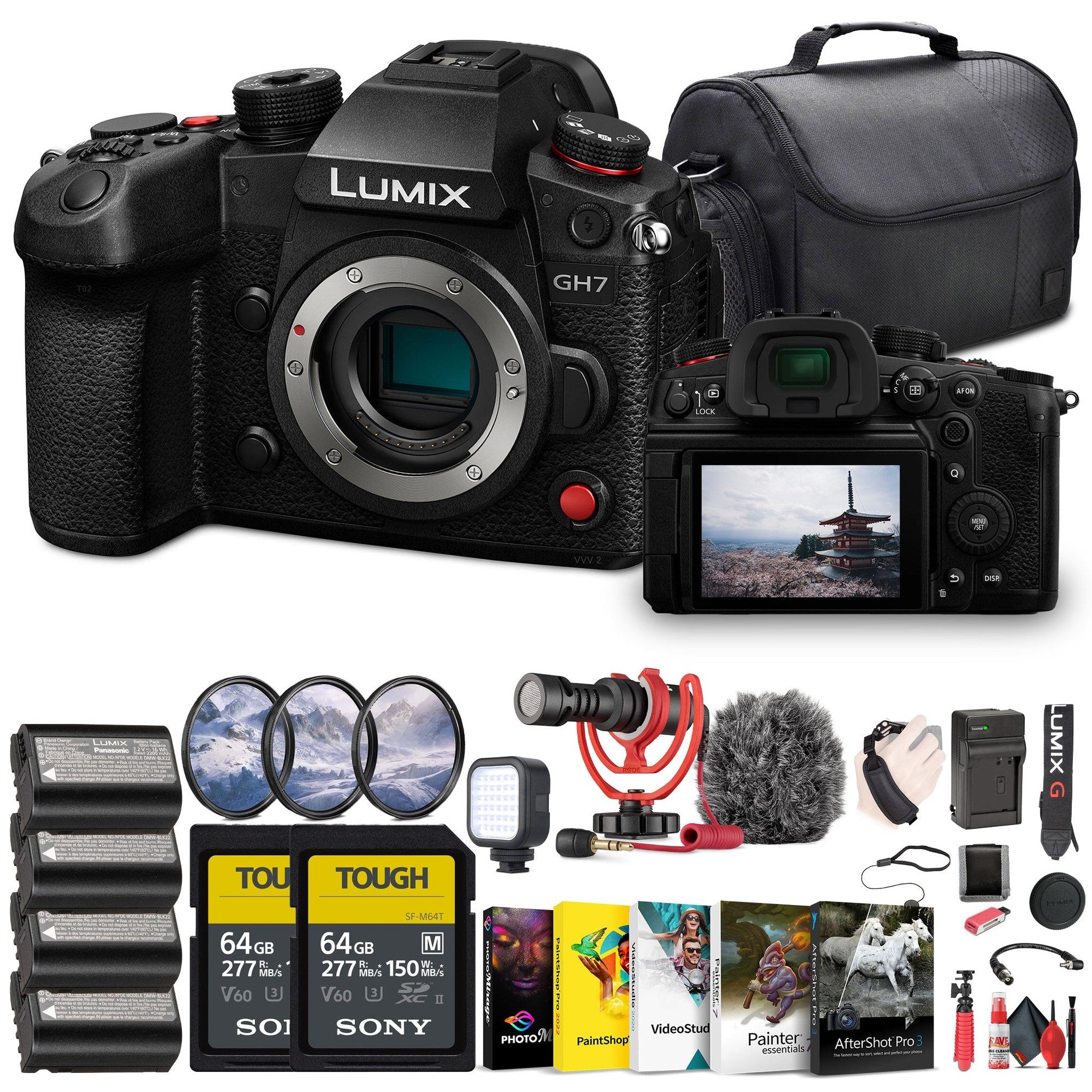 Panasonic Lumix GH7 Mirrorless Micro Four Thirds Camera DC-GH7BODY Bundle Panasonic