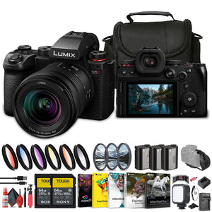 Panasonic Lumix S5 II Mirrorless Camera with 20-60mm Lens + 2 x 64GB Memory Card + More Panasonic