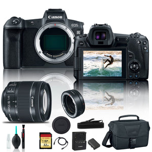 Canon EOS R Mirrorless Digital Camera 3075C002 With Canon EF Mount Adapter, 32GB Memory Card and More - Reconditioned Canon