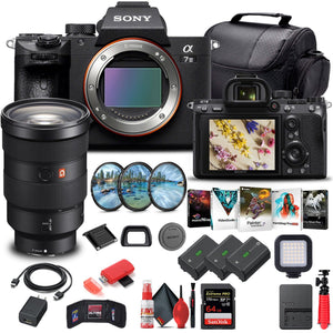 Sony Alpha a7 III Mirrorless Camera W/ Sony FE 24-70mm Lens - Advanced Bundle - Reconditioned Sony