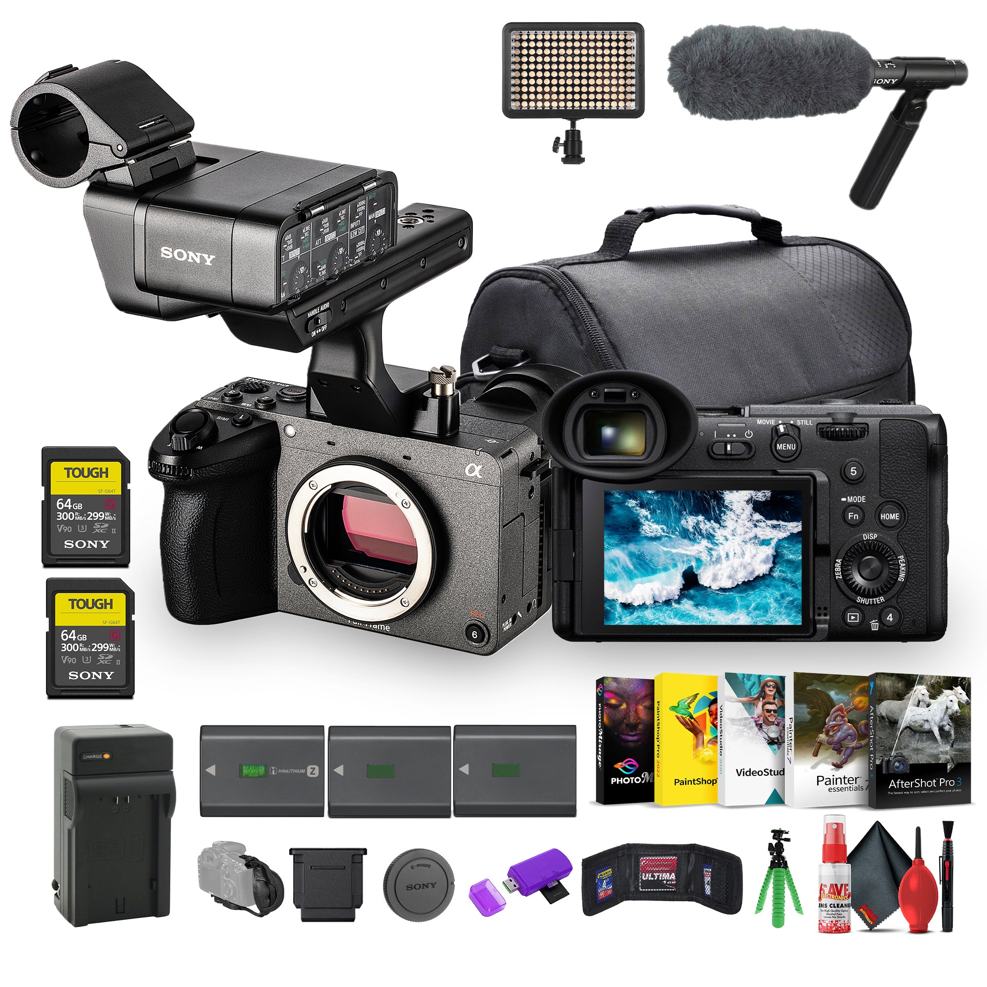 Sony FX2 Cinema Camera Kit w/ XLR Handle – Dual XLR Audio, Full-Frame 4K + Pro Mic + More
