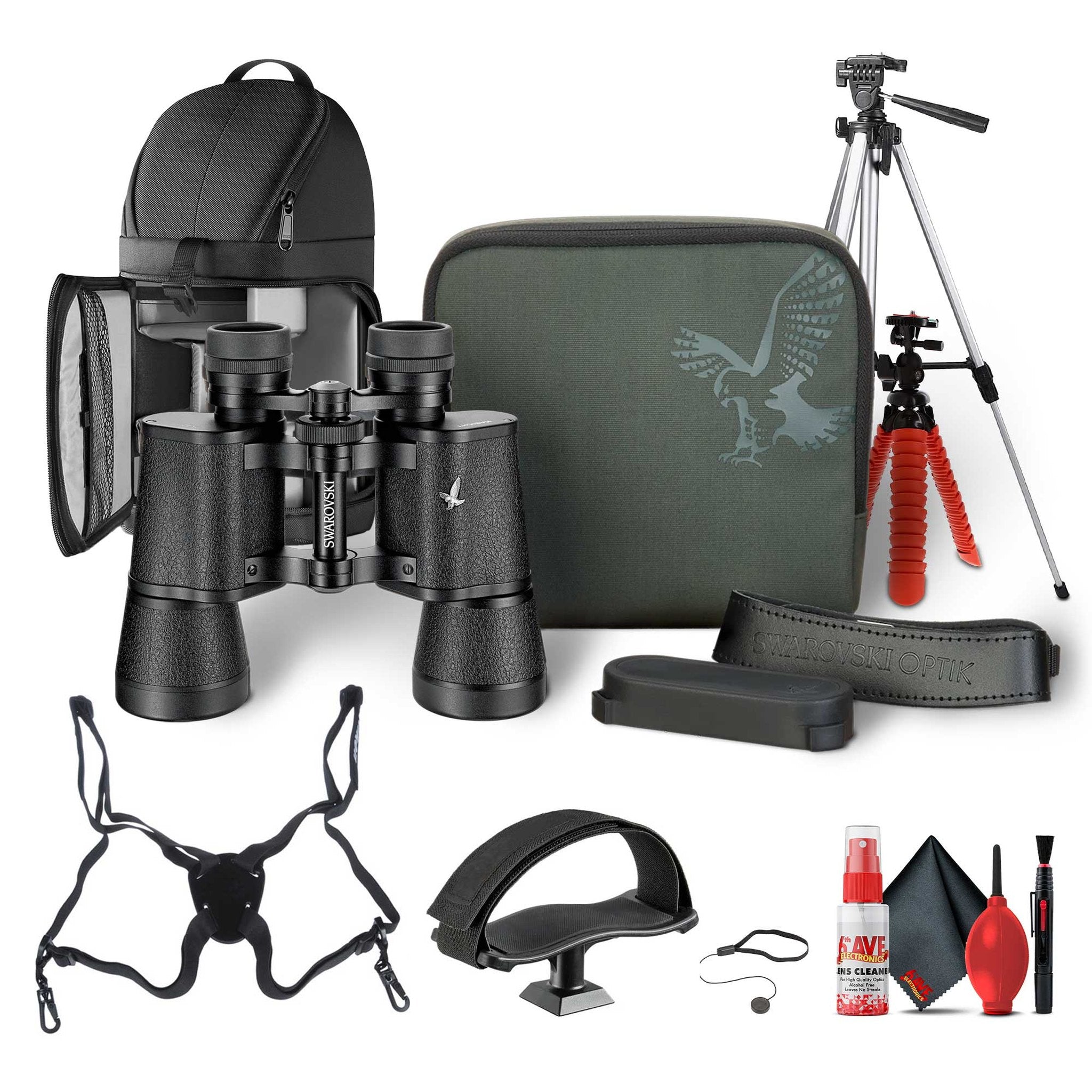 Swarovski Optik 7x42 Habicht Water Proof Porro Prism Binocular + More Swarovski