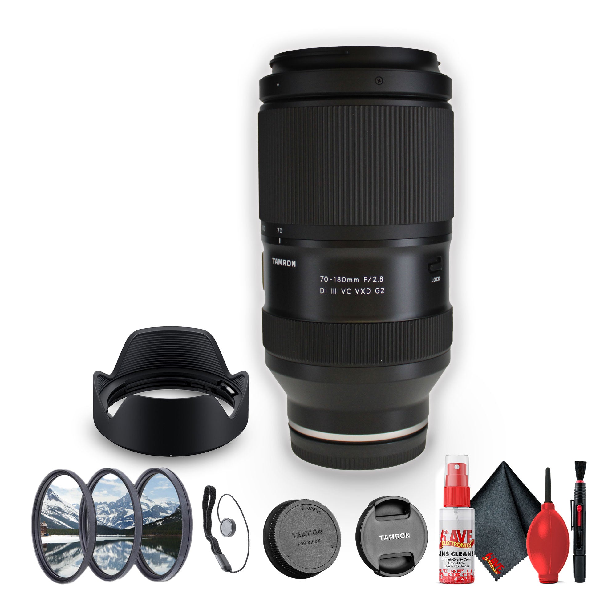 Tamron 70-180mm f/2.8 Di III VC VXD G2 Lens For Sony E Mirrorless Cameras - Bundle