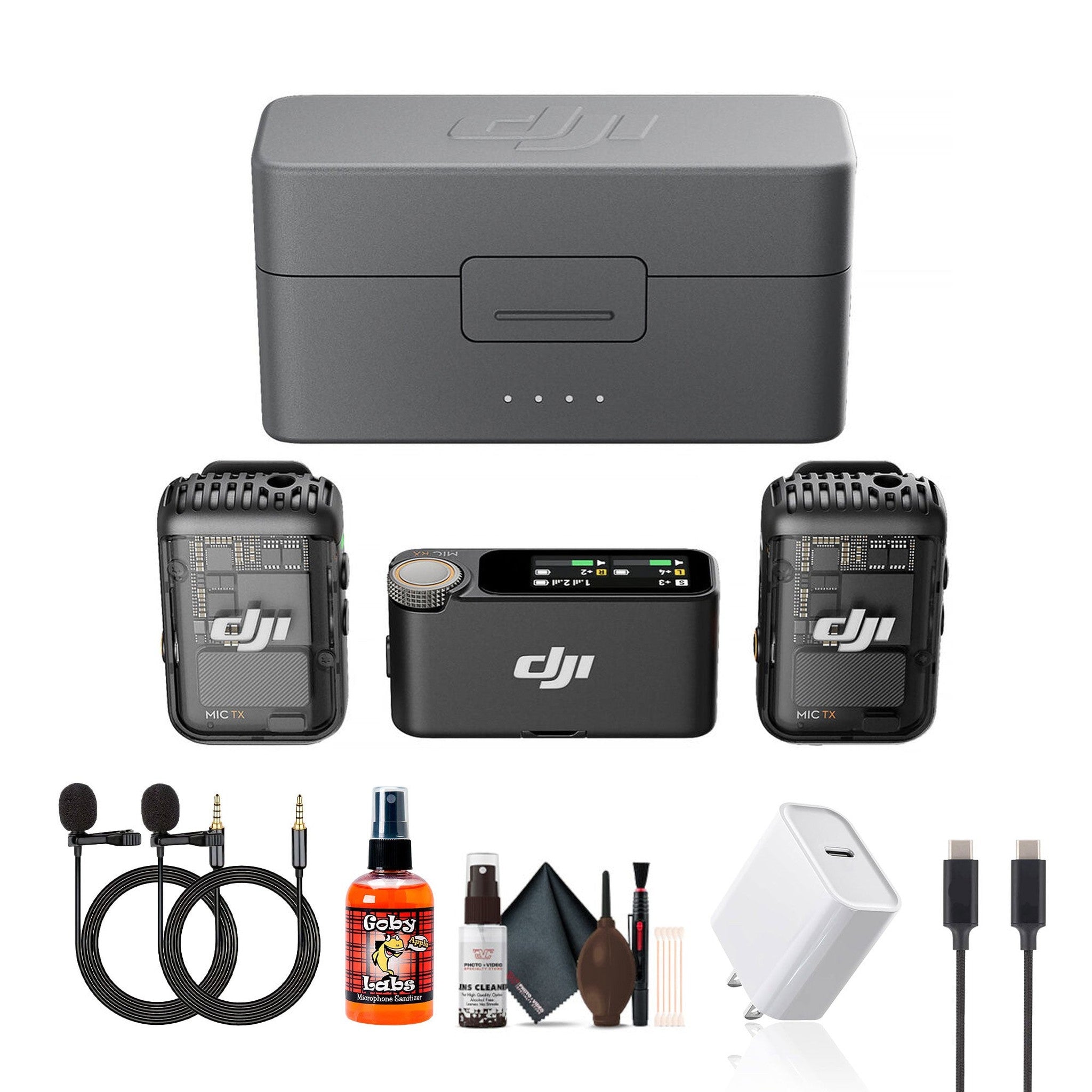 DJI Mic 2 2-Person Compact Digital Wireless Microphone System/Recorder for Camera & Phone