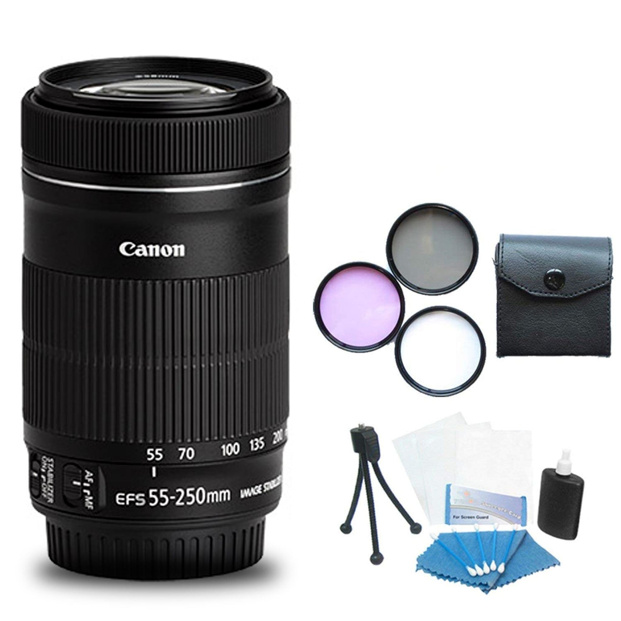 Canon Ef-s 55-250mm F/4-5.6 Is Autofocus Lens Kit for Canon EOS Rebel T1i 500d , T2i 550d , T3, T3i 600d Dslr Cameras Canon