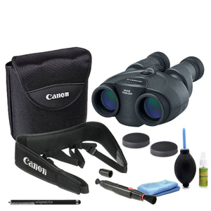 Canon 10x30 is II Image Stabilized Binocular Starters Bundle - Refurbished Canon