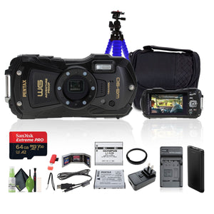 Ricoh Pentax WG-90 Waterproof, Shockproof, Dustproof, Freezeproof, Tough Digital Camera + More