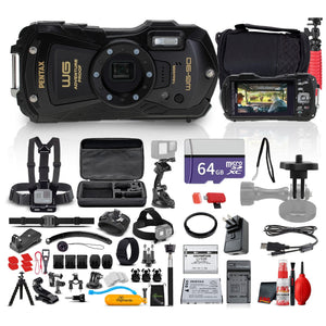 Ricoh Pentax WG-90 Waterproof, Shockproof, Dustproof, Freezeproof, Tough Digital Camera + More