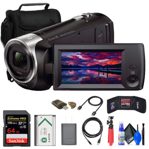 Sony HDR-CX405 HD Handycam + 64GB Card + Bag + Card Reader + Flex Tripod + More