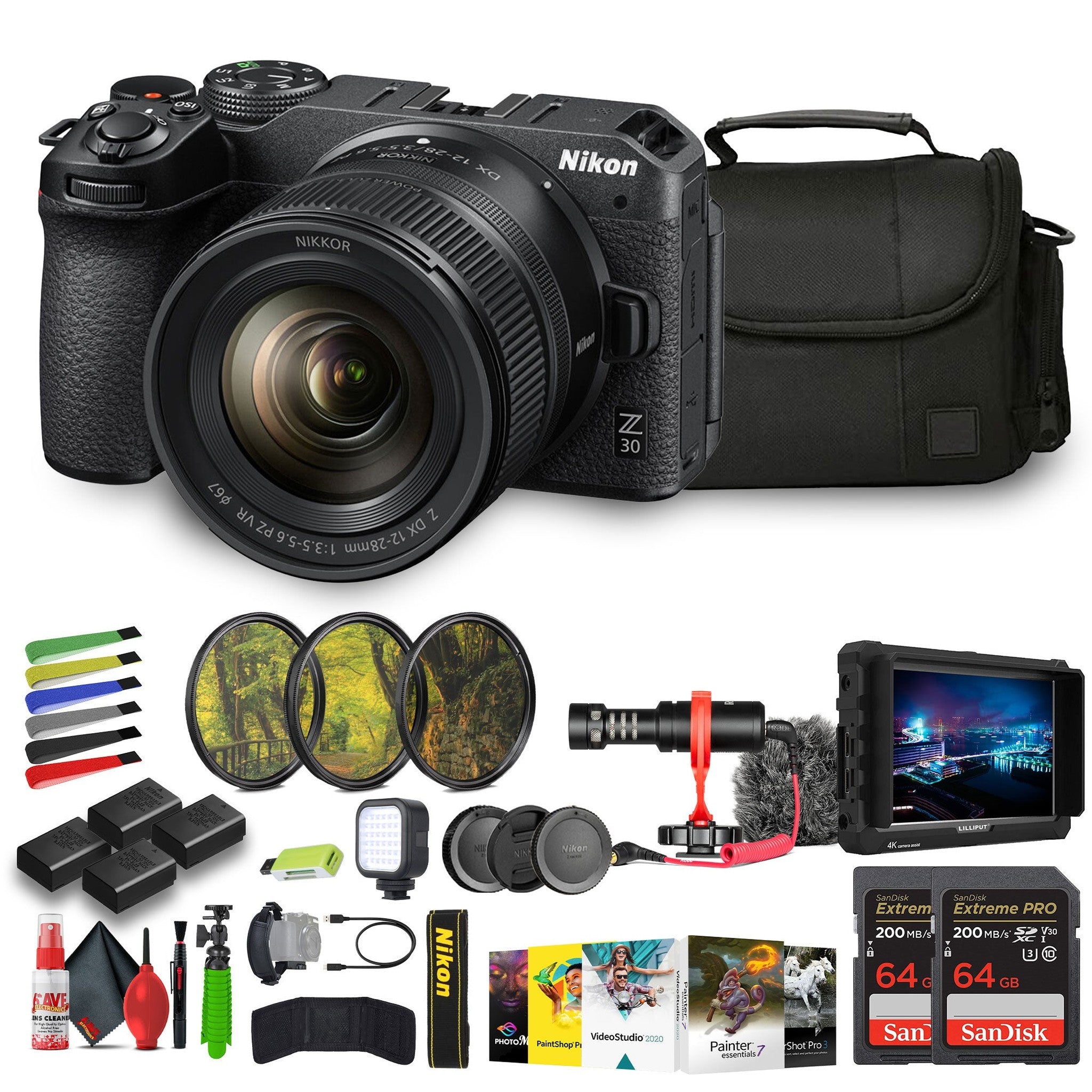 Nikon Z30 Lightweight Mirrorless Camera with 12-28mm Zoom Lens 1781 Bundle - Reconditioned Nikon