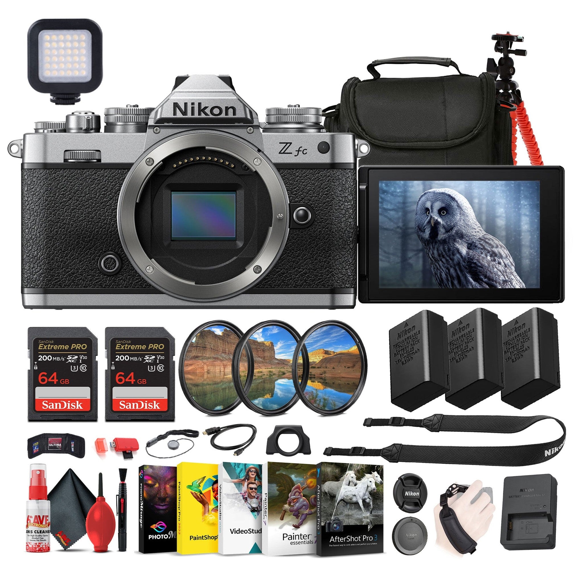 Nikon Z fc DX-Format Mirrorless Camera + EN-EL25 Battery + 64GB Memory Card + More Nikon