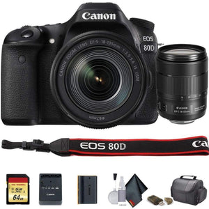 Canon EOS 80D DSLR Camera with 18-135mm Lens 1263C006 - Starter Bundle Canon