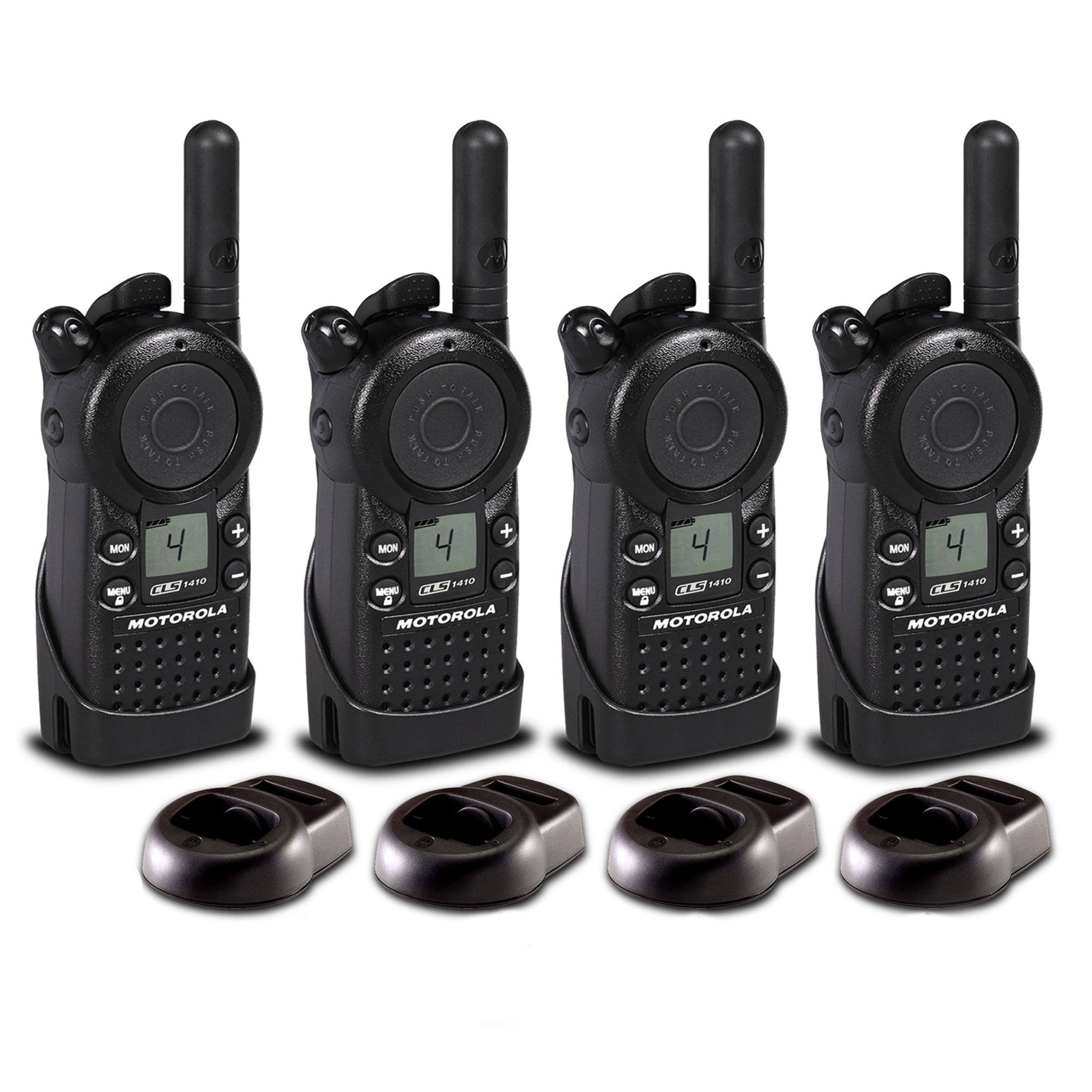 4 x Motorola CLS1410 UHF 1 W 4-Channel 2-Way Radio CLS1410 - 4 Pack Bundle Motorola Solutions