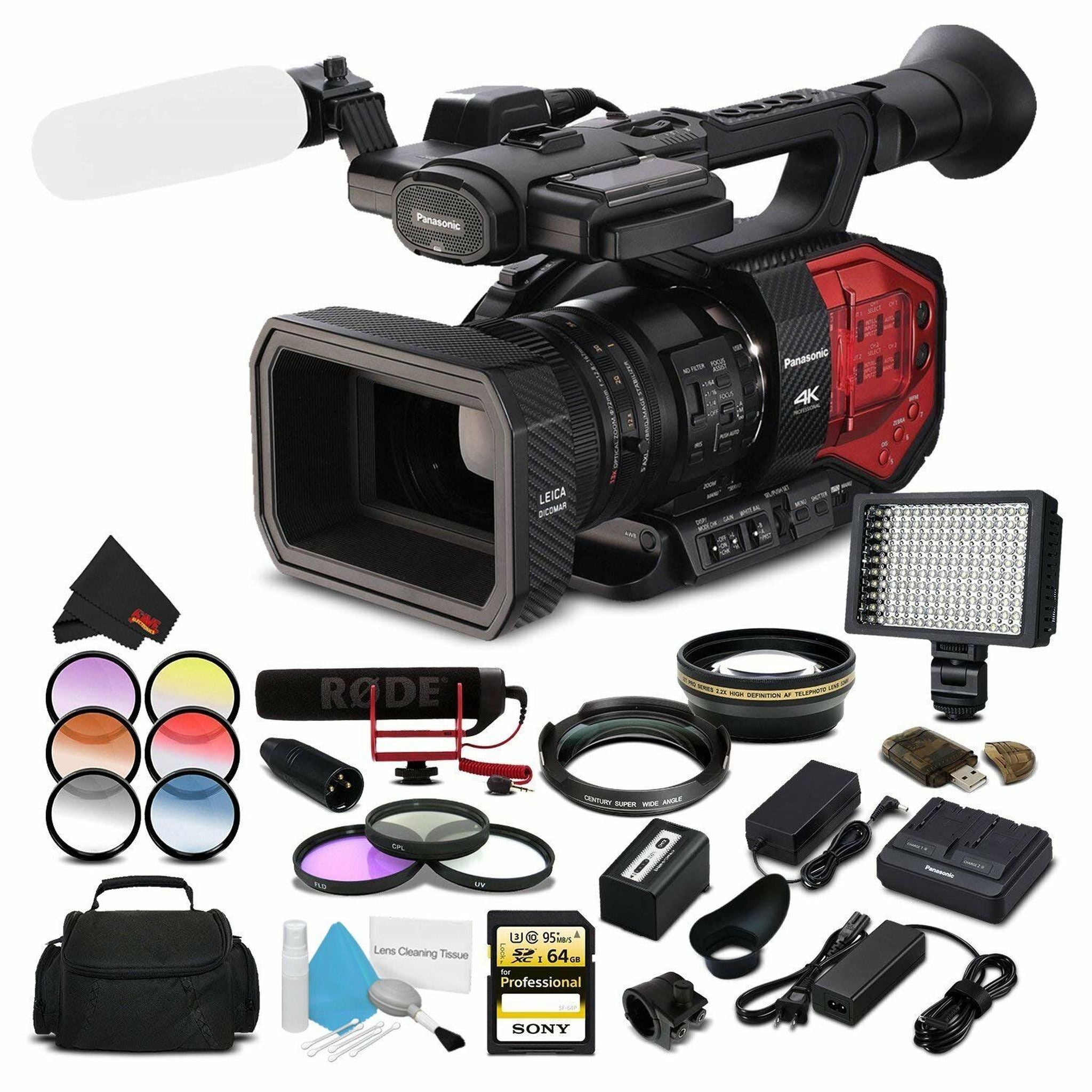 Panasonic AG-DVX200 Camcorder , 64GB Card + Warranty + Light + Rode Mic + More Panasonic