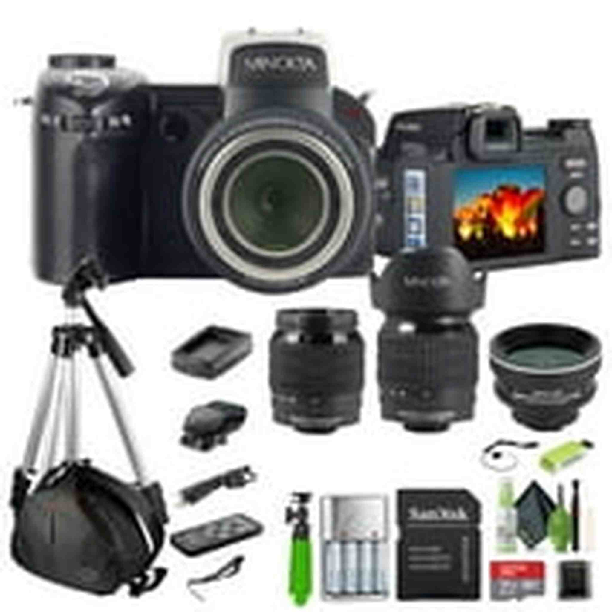 Minolta MN24Z 33 MP / 1080p HD Digital Camera w/Interchangeable Lens Kit Bundle Minolta
