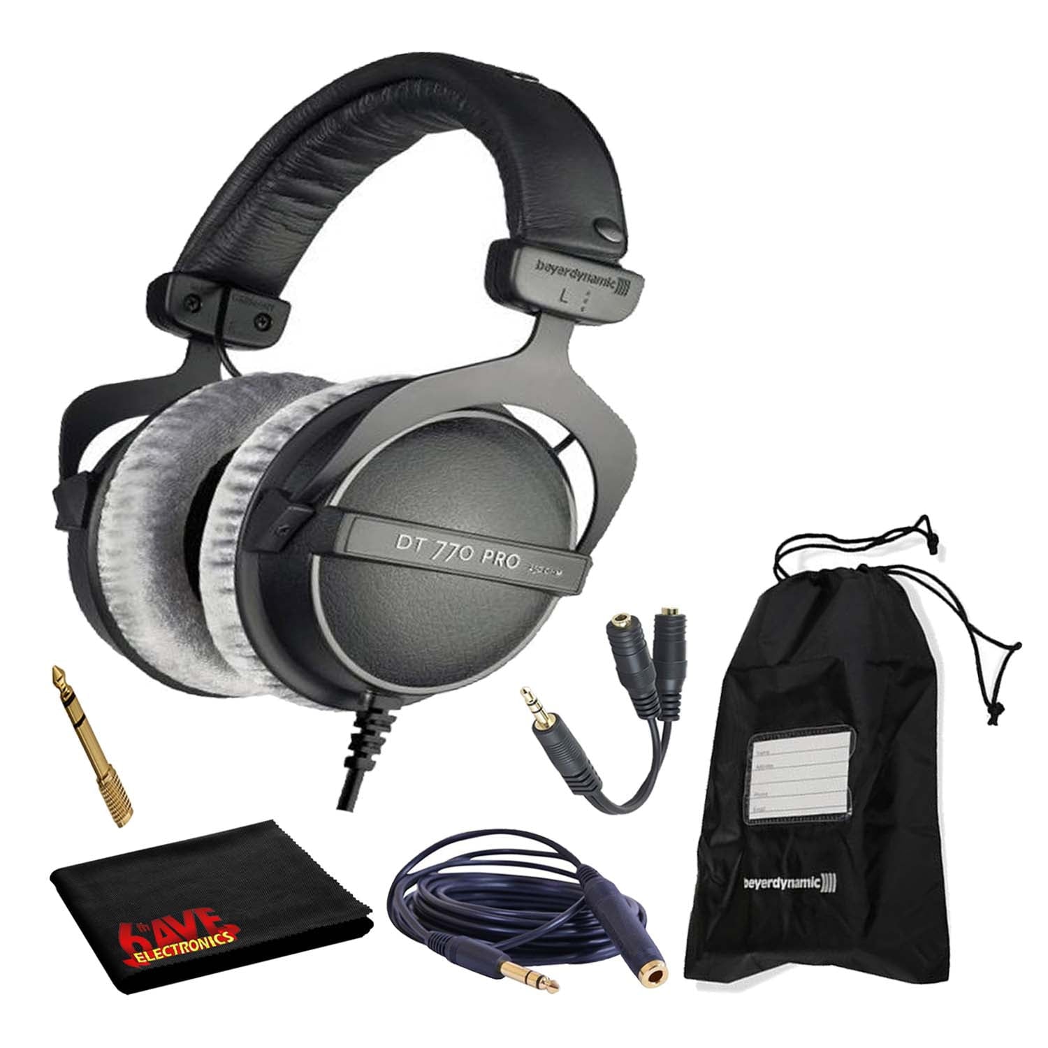 Beyerdynamic DT 770 Pro Headphones with Splitter and Extension Cable -