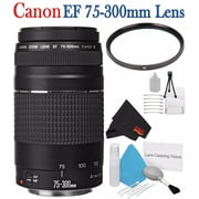 Canon EF 75-300mm f/4-5.6 III Telephoto Zoom Lens 6473A003 + 58mm UV Filter + Deluxe Starter Kit Bundle
