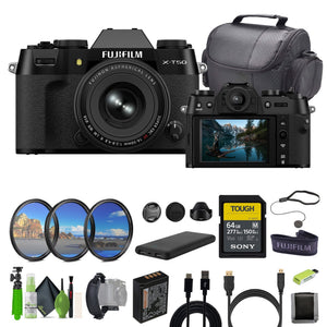 Fujifilm X-T50 Mirrorless Digital Camera XF16-50mmF2.8-4.8 R LM WR Lens Bundle